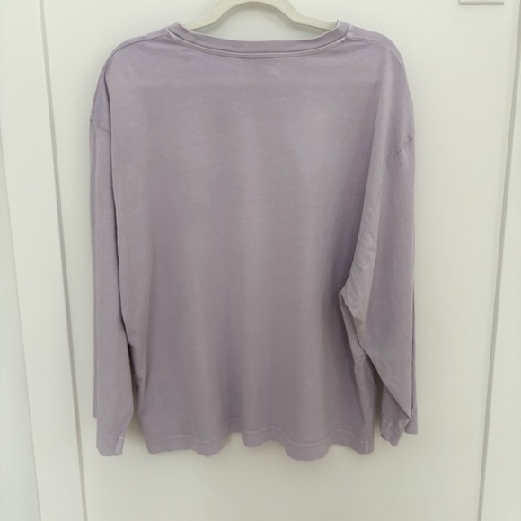 COS Flowy Boxy Oversized Basic Top Long Sleeve T-Shirt Lavender Lilac Size S - Picture 7 of 7